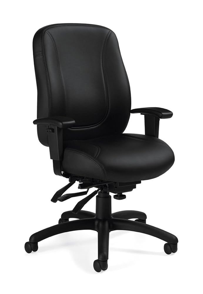 The Global Group MVL2756 Medium Back Multi Tilter, Black
